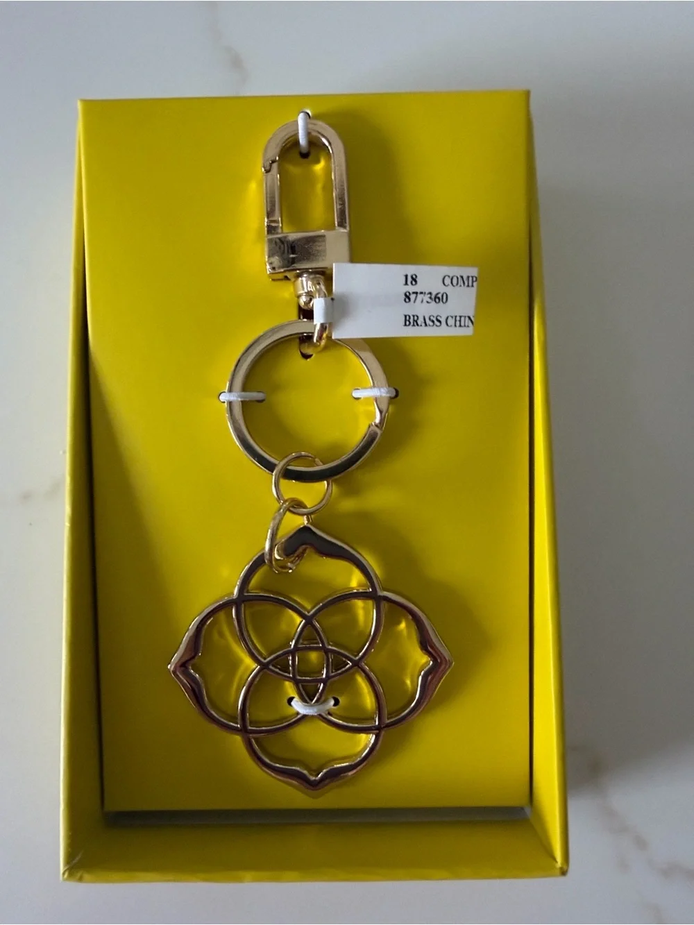 Kendra Scott Gold Floral Link Keychain - Signature Charm
